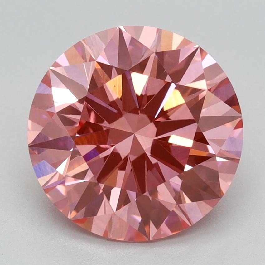2.75 Ct. Fancy Vivid Pink Round Lab Grown Diamond