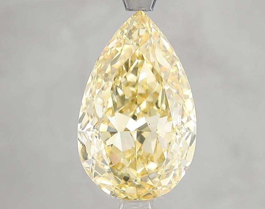 5.01 Ct. Fancy Vivid Yellow Pear Lab Grown Diamond