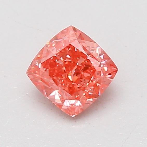 0.72 Ct. Fancy Vivid Pink Cushion Lab Grown Diamond