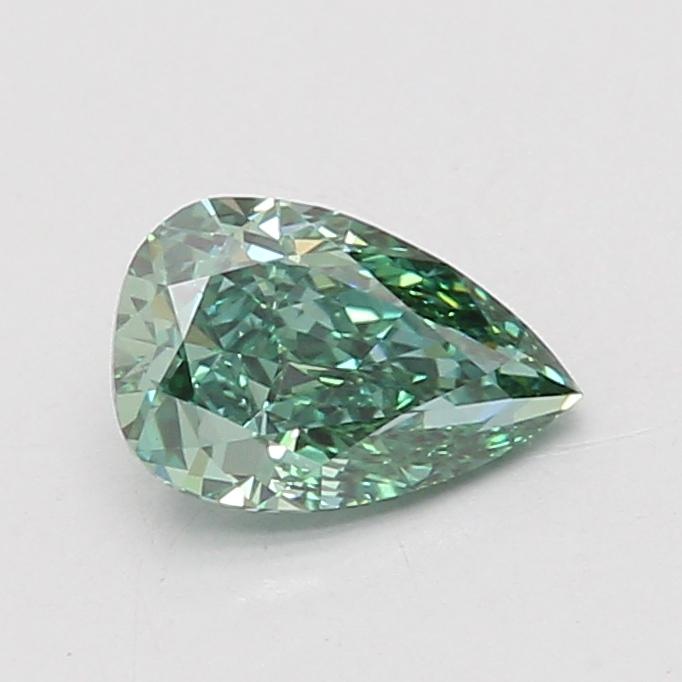 1.09 Ct. Fancy Vivid Green Pear Lab Grown Diamond