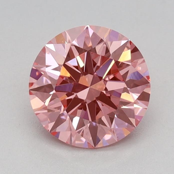 0.72 Ct. Fancy Vivid Pink Round Lab Grown Diamond