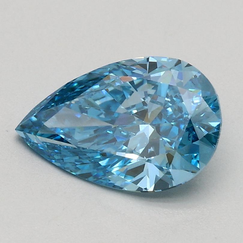 0.94 Ct. Fancy Vivid Blue Pear Lab Grown Diamond
