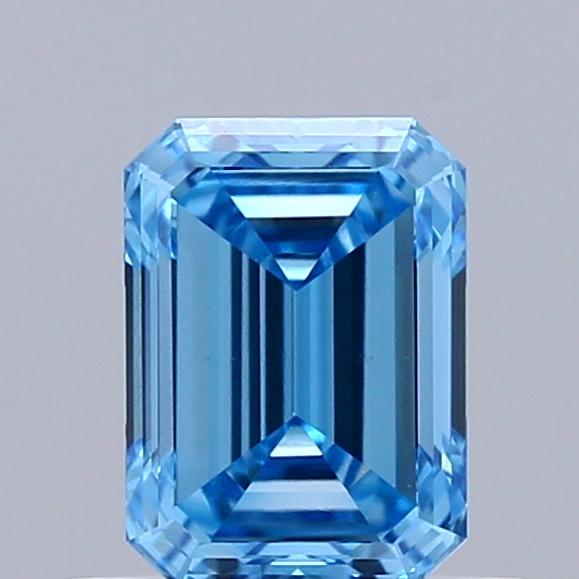 0.71 Ct. Fancy Vivid Blue Emerald Lab Grown Diamond