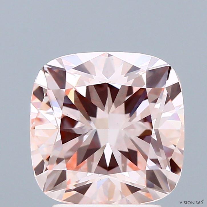3.07 Ct. Fancy Intense Pink Cushion Lab Grown Diamond