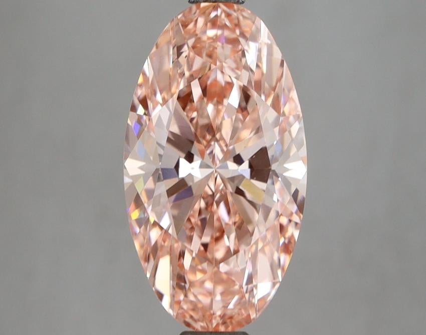 3.06 Ct. Fancy Vivid Pink Oval Lab Grown Diamond
