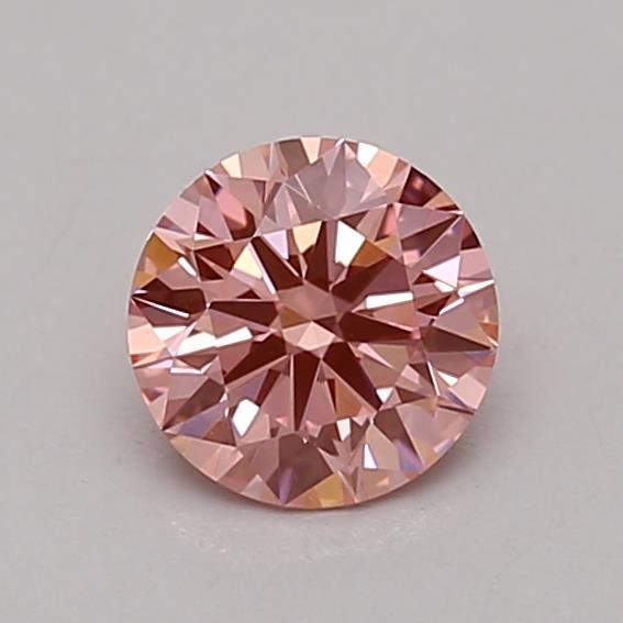 0.59 Ct. Fancy Vivid Pink Round Lab Grown Diamond
