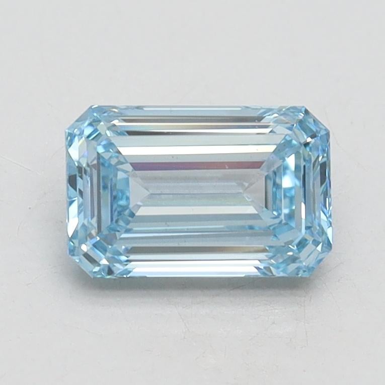 1.01 Ct. Fancy Intense Blue Emerald Lab Grown Diamond