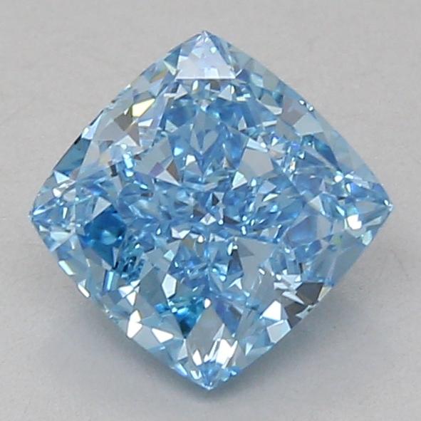 2.10 Ct. Fancy Vivid Blue Cushion Lab Grown Diamond