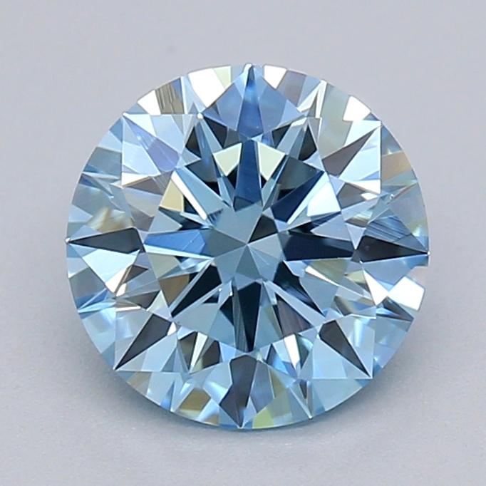 0.74 Ct. Fancy Vivid  Blue Round Lab Grown Diamond