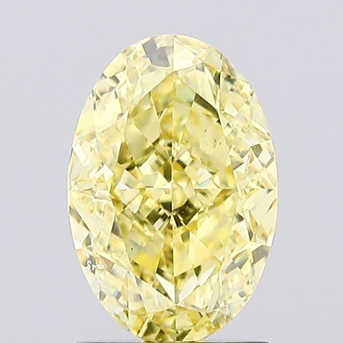 1.60 Ct. Fancy Intense Yellow Oval Lab Grown Diamond