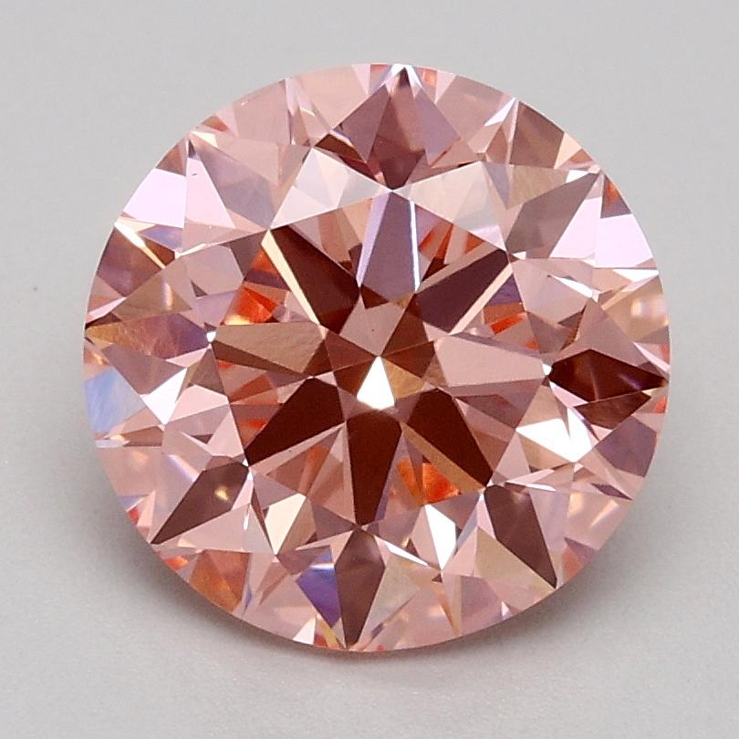 1.83 Ct. Fancy Intense Pink Round Lab Grown Diamond
