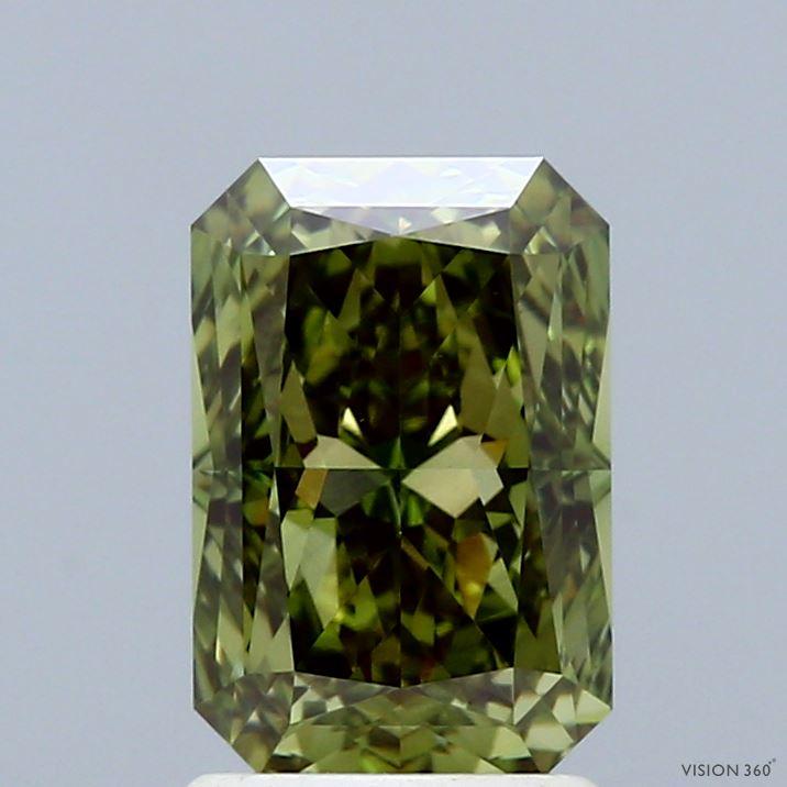 2.09 Ct. Fancy Vivid Green Radiant Lab Grown Diamond