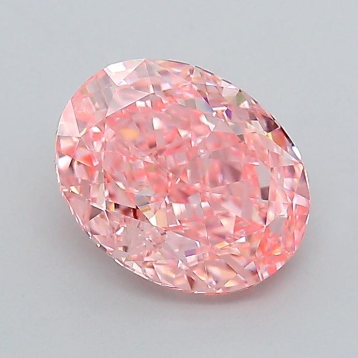 2.20 Ct. Fancy Vivid  Pink Oval Lab Grown Diamond