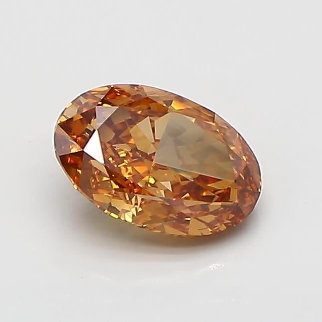 1.05 Ct. Fancy Orangy Brown Oval Lab Grown Diamond