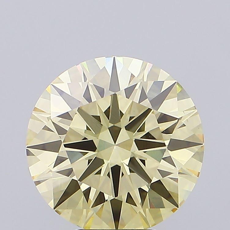 6.04 Ct. Fancy Light Yellow Round Lab Grown Diamond