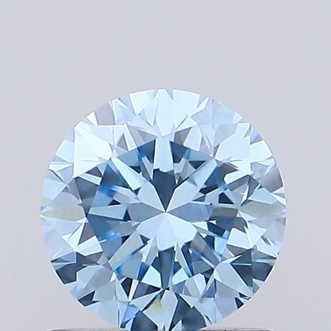 0.62 Ct. Fancy Vivid Blue Round Lab Grown Diamond
