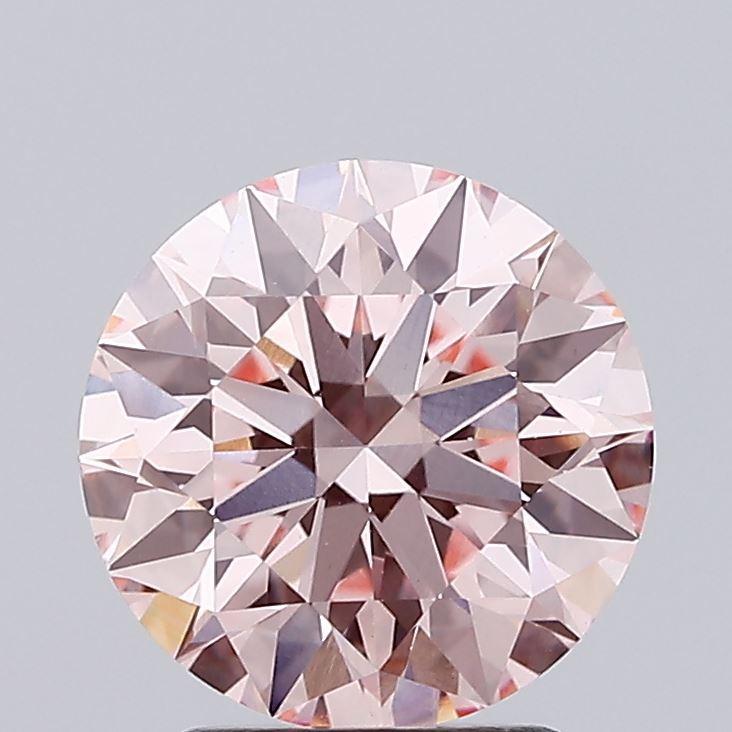 2.57 Ct. Fancy Intense Pink Round Lab Grown Diamond