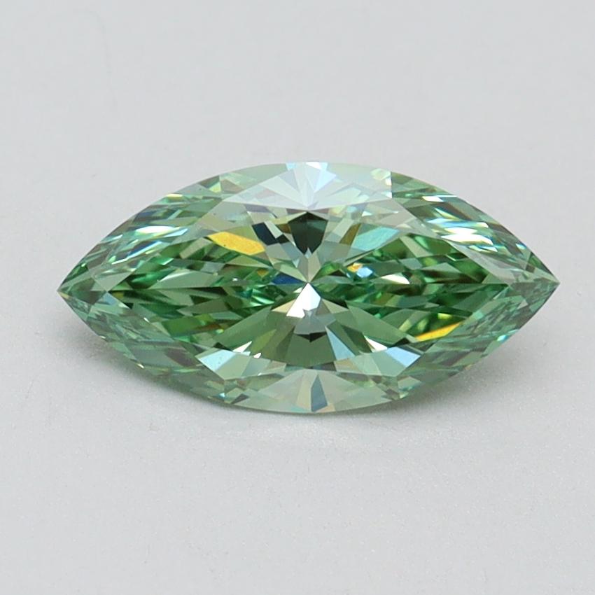 1.00 Ct. Fancy Vivid Green Marquise Lab Grown Diamond