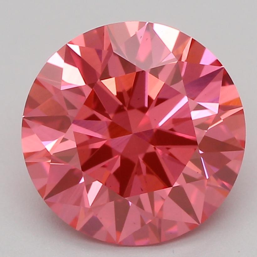 2.02 Ct. Fancy Vivid Pink Round Lab Grown Diamond