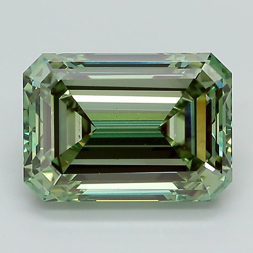 3.02 Ct. Fancy Vivid Green Emerald Lab Grown Diamond