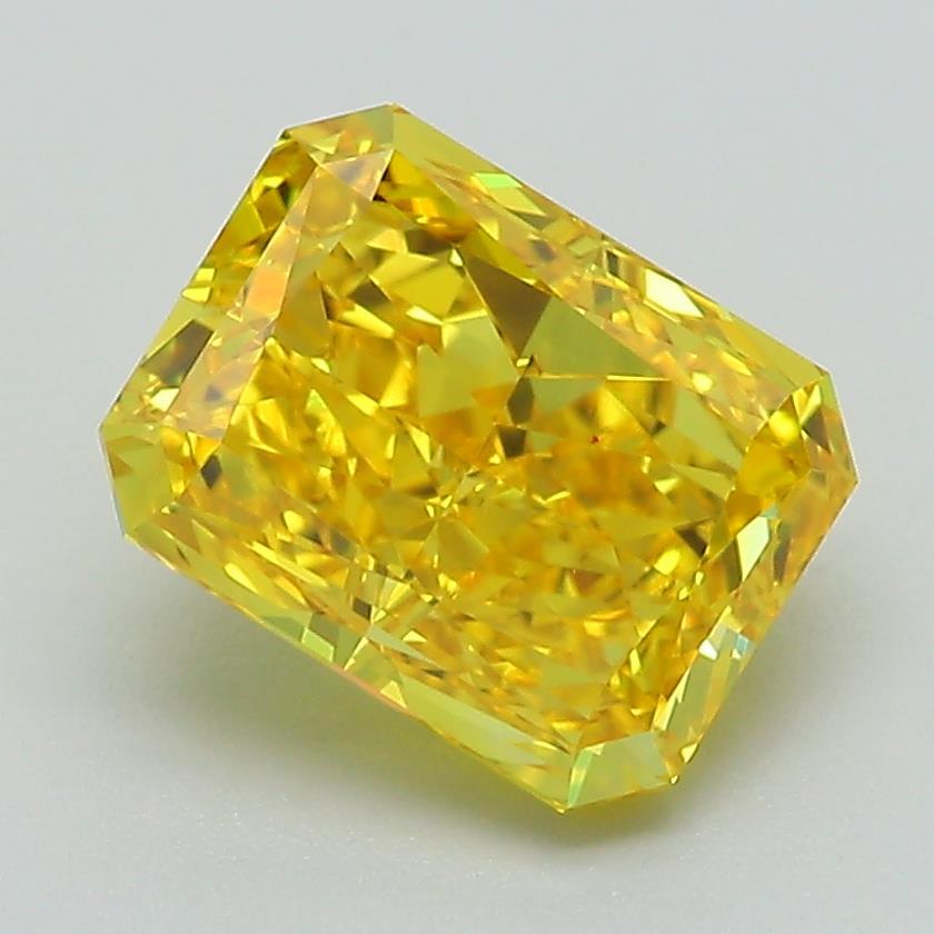 2.62 Ct. Fancy Vivid Yellow Radiant Lab Grown Diamond