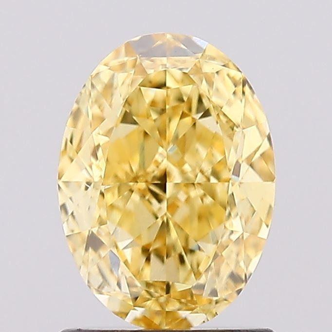 1.25 Ct. Fancy Vivid Yellow Oval Lab Grown Diamond