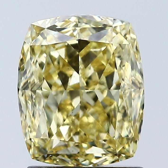 2.06 Ct. Fancy Intense Yellow Cushion Lab Grown Diamond