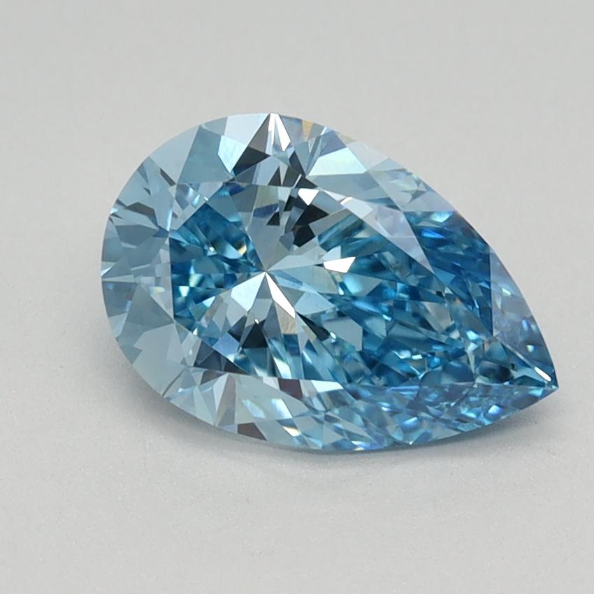 1.11 Ct. Fancy Vivid Blue Pear Lab Grown Diamond