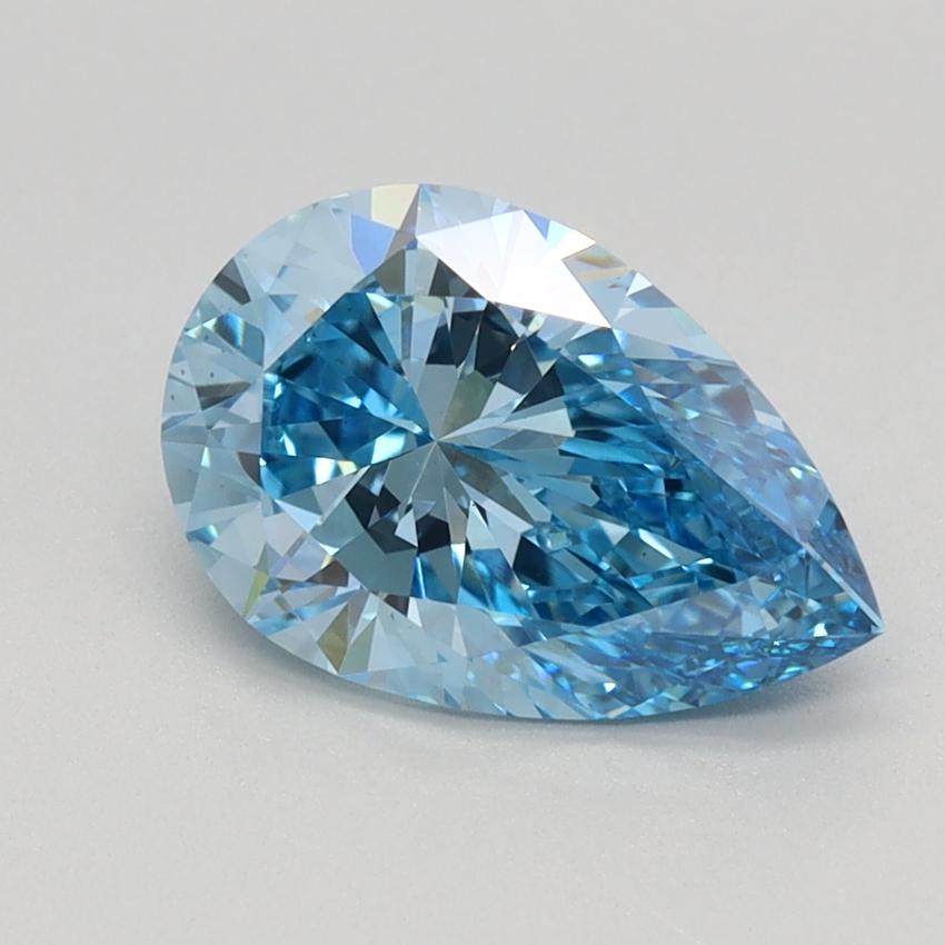 1.55 Ct. Fancy Vivid Blue Pear Lab Grown Diamond