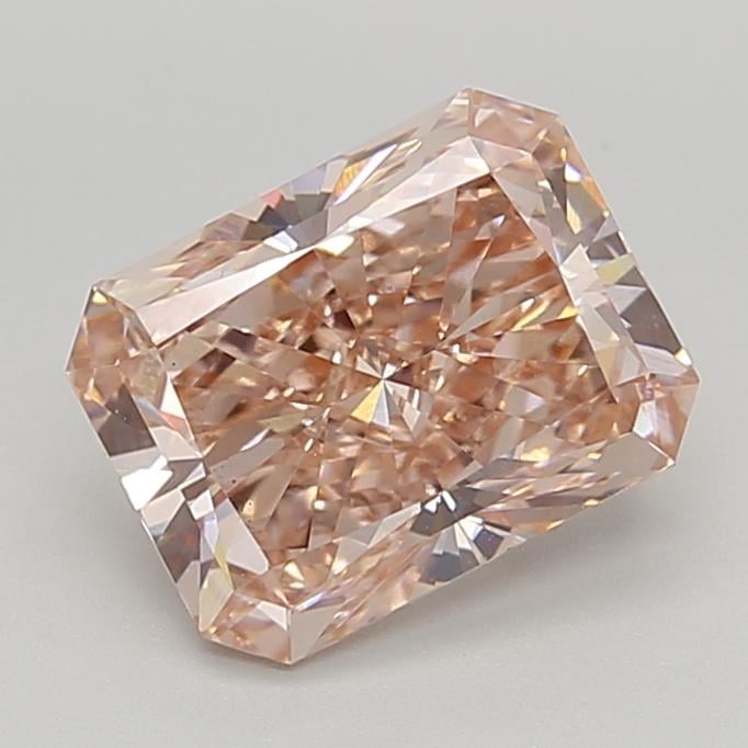 3.01 Ct. Fancy Intense Brownish Pink Radiant Lab Grown Diamond