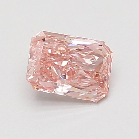 0.66 Ct. Fancy Vivid Pink Radiant Lab Grown Diamond