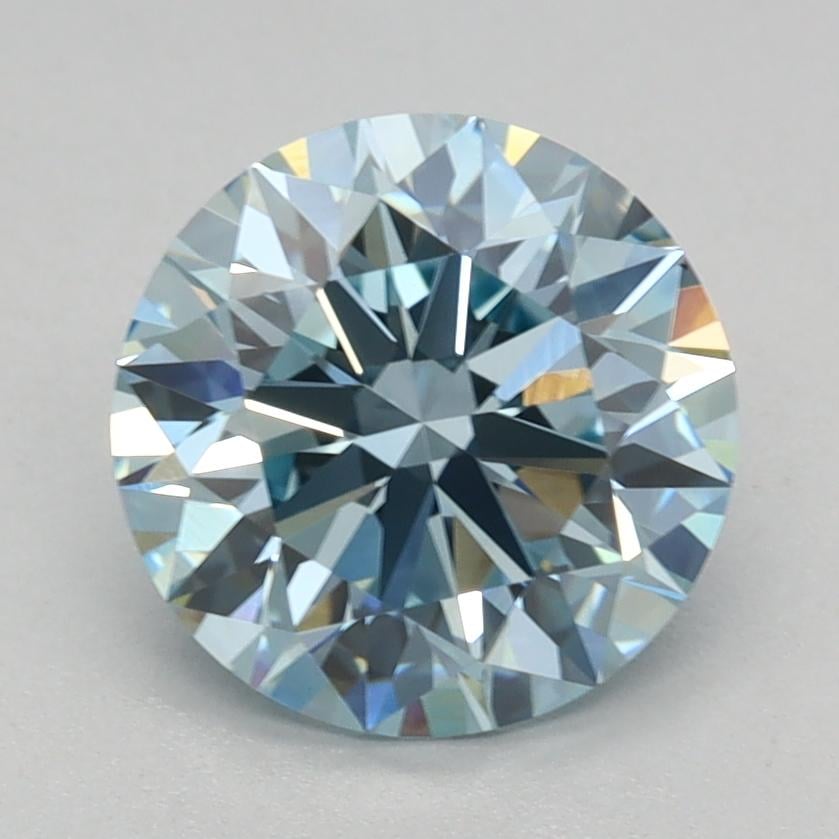 1.51 Ct. Fancy Vivid Blue Round Lab Grown Diamond