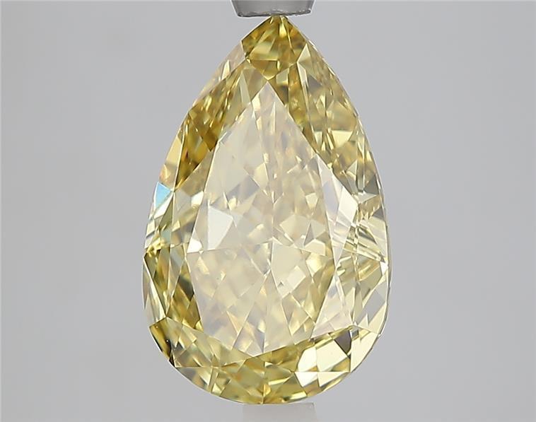 3.06 Ct. Fancy Vivid Yellow Yellow Pear Lab Grown Diamond