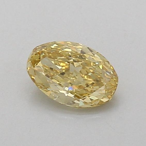 0.52 Ct. Fancy Vivid Yellow Oval Lab Grown Diamond