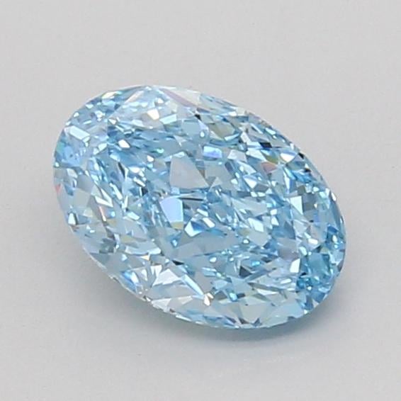 1.08 Ct. Fancy Vivid Blue Oval Lab Grown Diamond