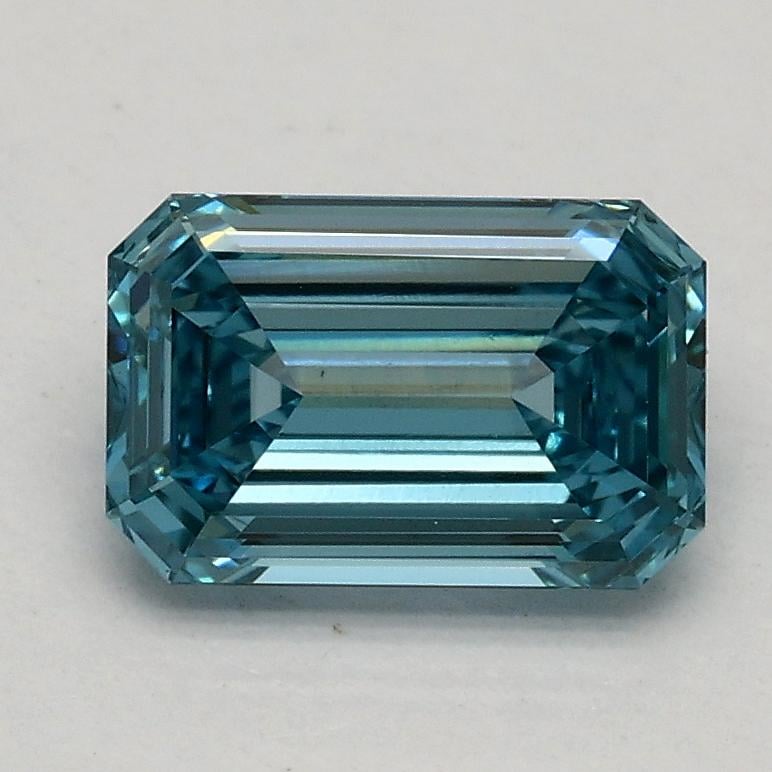 1.02 Ct. Fancy Vivid Blue Emerald Lab Grown Diamond