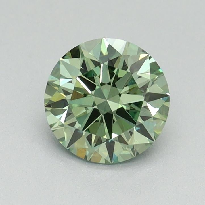 0.80 Ct. Fancy Vivid Pacific Green Round Lab Grown Diamond