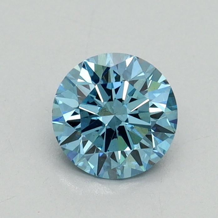 0.61 Ct. Fancy Vivid Blue Round Lab Grown Diamond