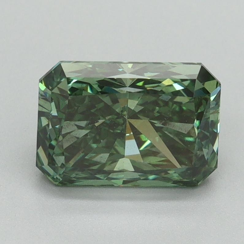 1.66 Ct. Fancy Vivid Pacific Green Radiant Lab Grown Diamond