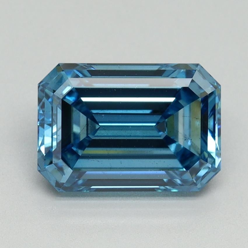 3.01 Ct. Fancy Vivid Blue Emerald Lab Grown Diamond