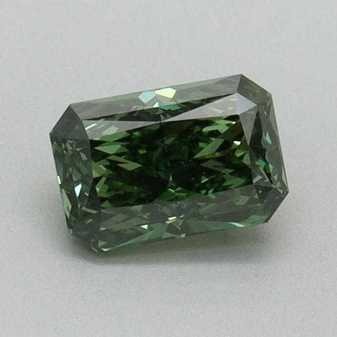 0.72 Ct. Fancy Vivid Pacific Green Radiant Lab Grown Diamond