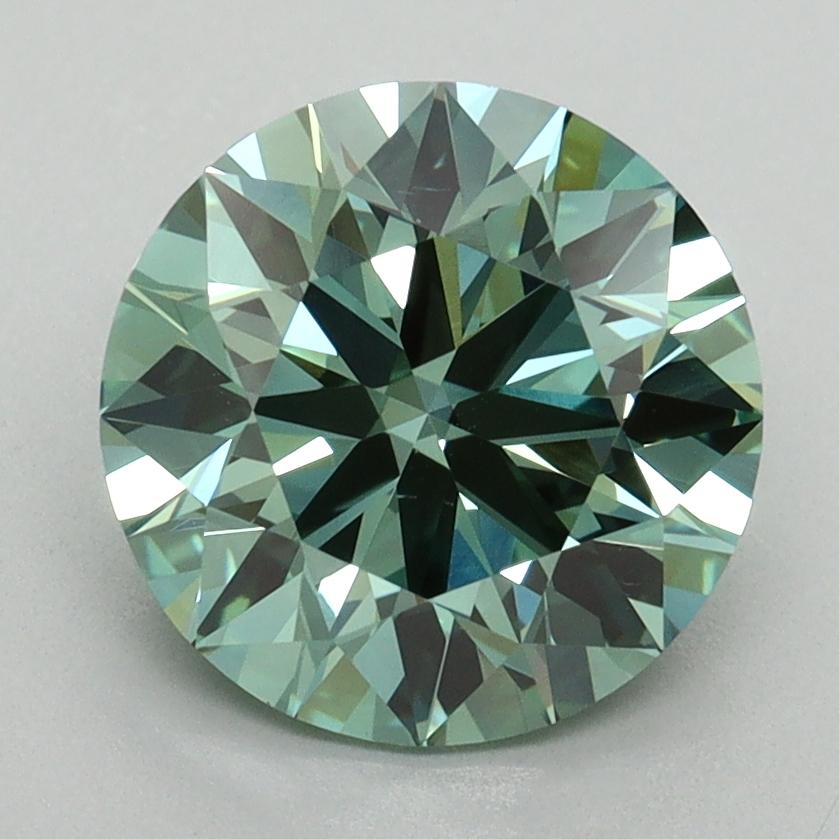 2.54 Ct. Fancy Vivid Green Round Lab Grown Diamond