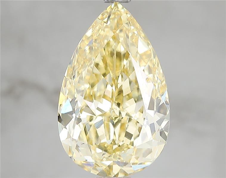 4.60 Ct. Fancy Intense Yellow Pear Lab Grown Diamond
