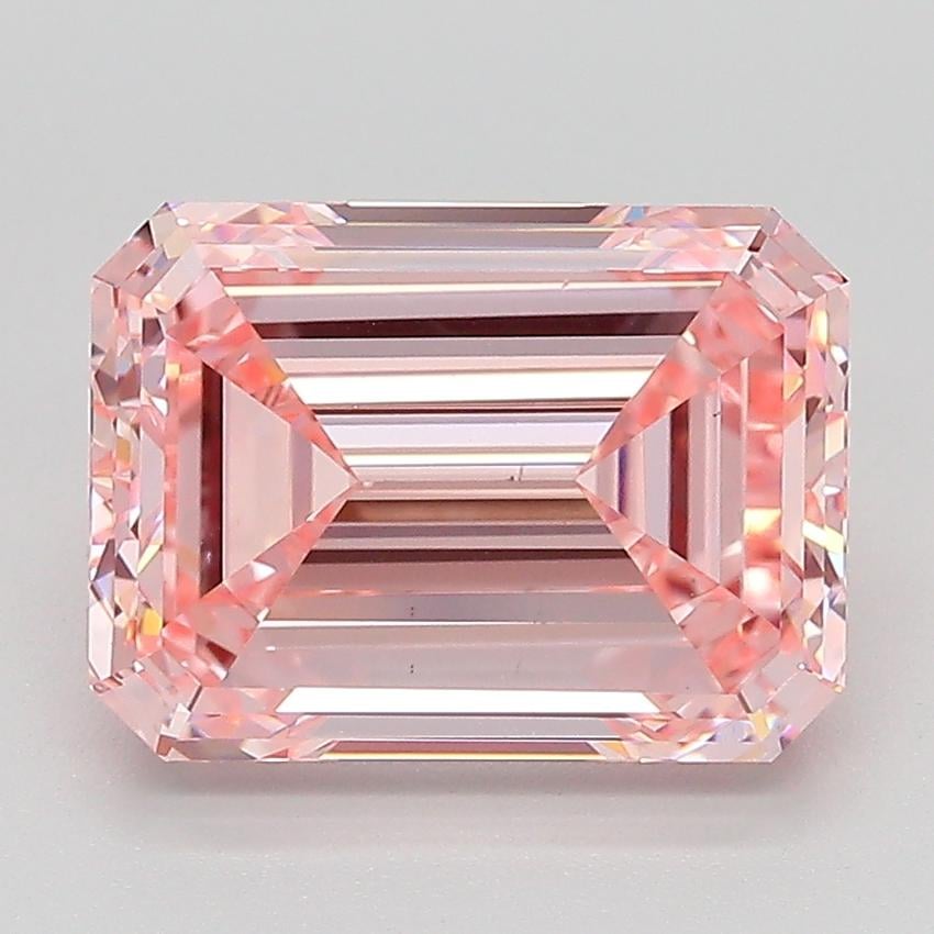 4.03 Ct. Fancy Vivid  Pink Emerald Lab Grown Diamond