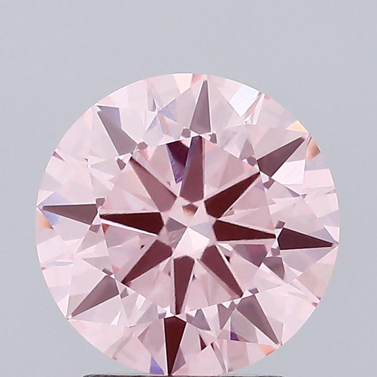 2.33 Ct. Fancy Vivid Pink Round Lab Grown Diamond