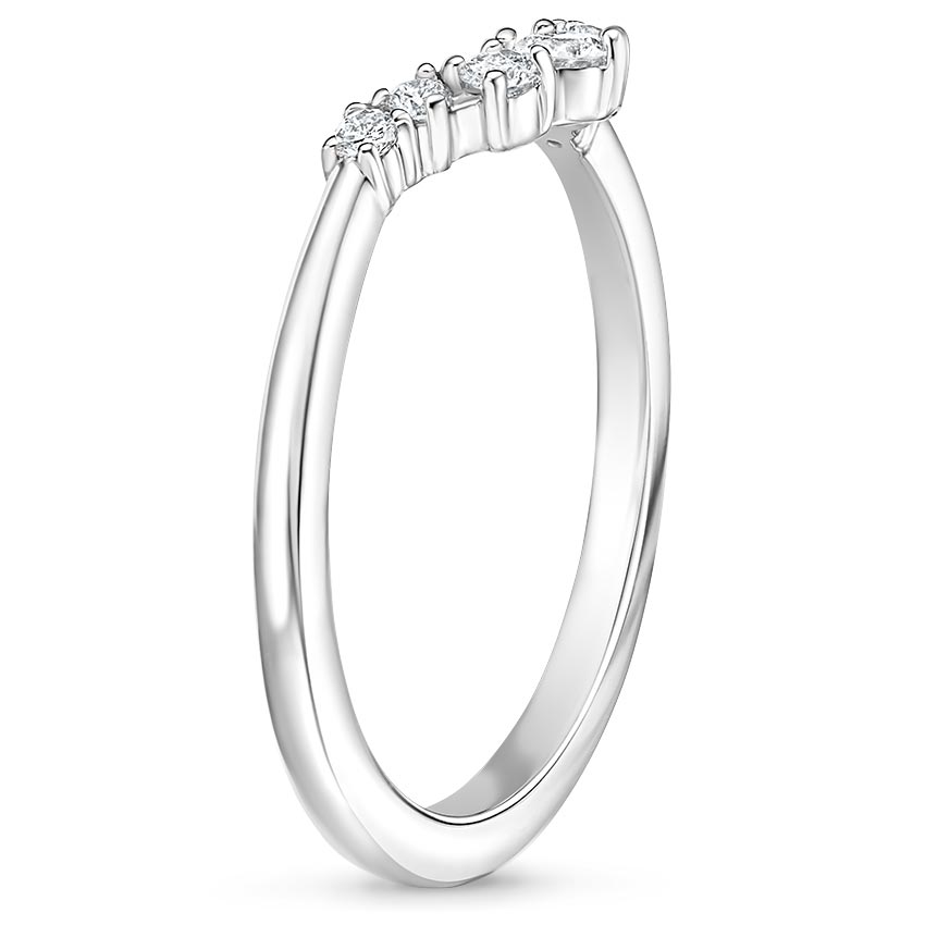 18K White Gold Aria Contoured Diamond Ring (1/6 ct. tw.), large side view