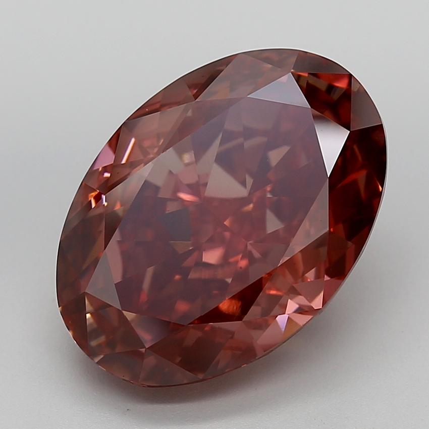 12.41 Ct. Fancy Vivid Pink Oval Lab Grown Diamond