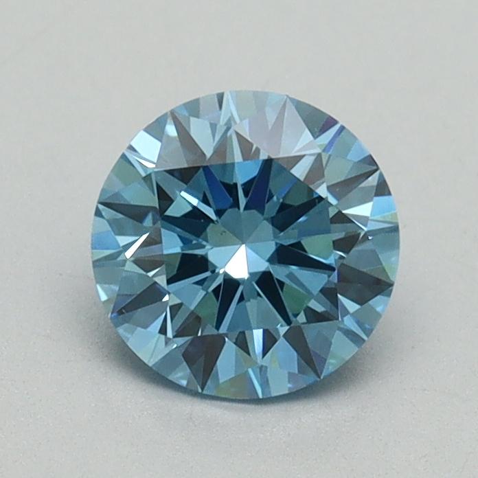 0.83 Ct. Fancy Vivid Blue Round Lab Grown Diamond