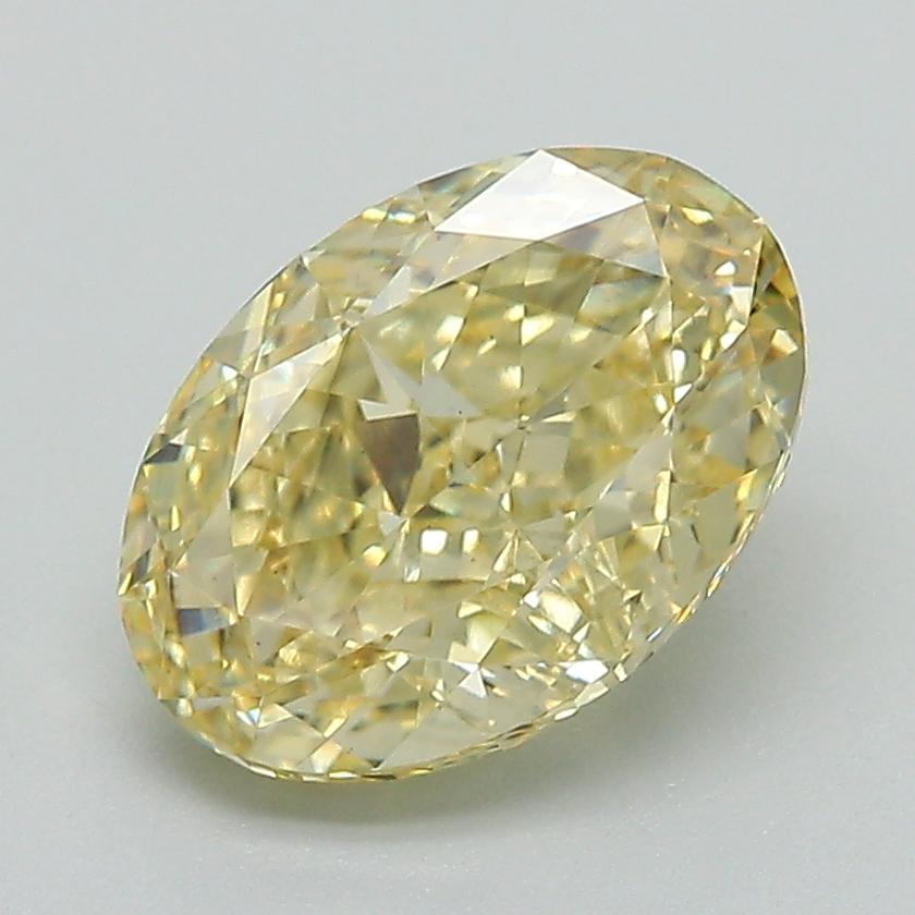 2.53 Ct. Fancy Vivid Yellow Oval Lab Grown Diamond