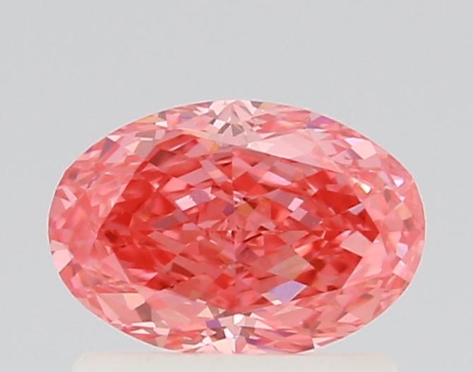 0.76 Ct. Fancy Vivid Pink Oval Lab Grown Diamond